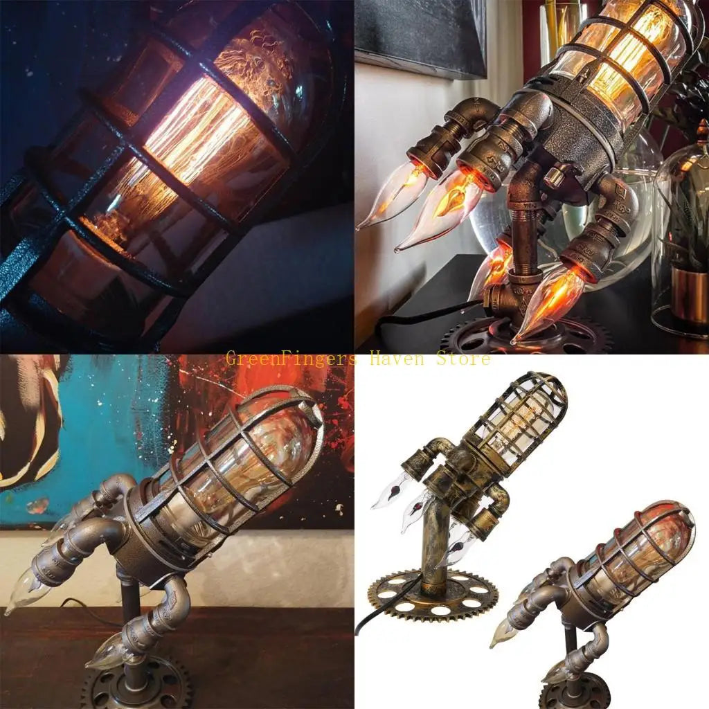 Retro Steampunk Rocket Light